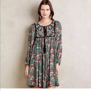Anthropologie Floreat Ottava Peasant Dress Boho